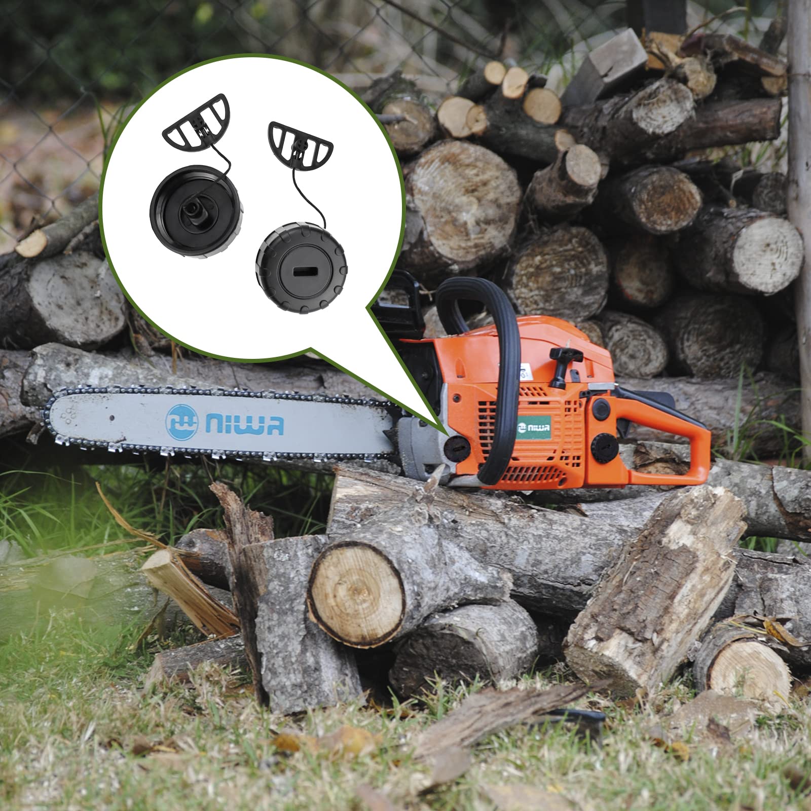 Tappi Carburante E Olio Per Motosega STIHL - Set 2 Pezzi Per MS170/MS180/017/018 - Foto 3