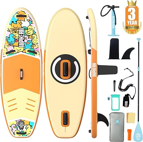 Vista 24 de Niphean Tabla de remo inflable con accesorios de SUP, cubierta de EVA antideslizante, tablas de remo inflables de 10 pies 6 pulgadas para adultos