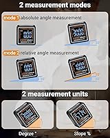Vista 6 de Buscador de ángulo digital ultra pequeño nivel magnético, cubo de ángulo recargable, medidor de inglete de sierra de mesa, inclinómetro electrónico