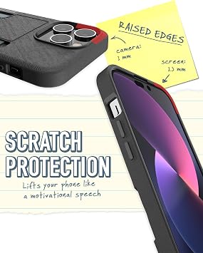 Smartish iPhone 14 Pro Max 財布型ケース - ウォレットスレイヤー Vol.2 スリム+保護 クレジットカードホルダー キックスタンド付き - Black Tie Affair