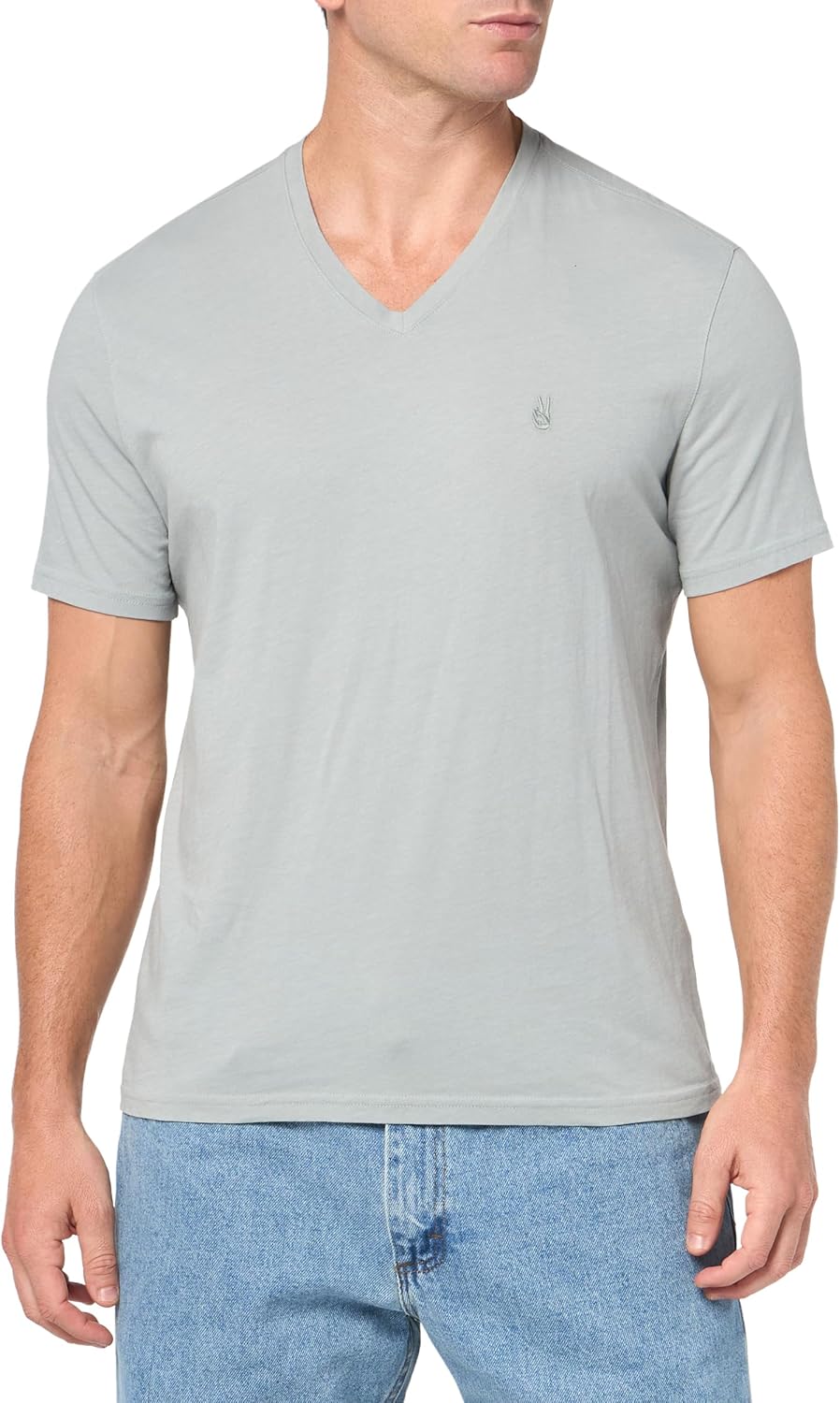 John Varvatos Men's Nash Vee V-Neck Tee X-Small Ash