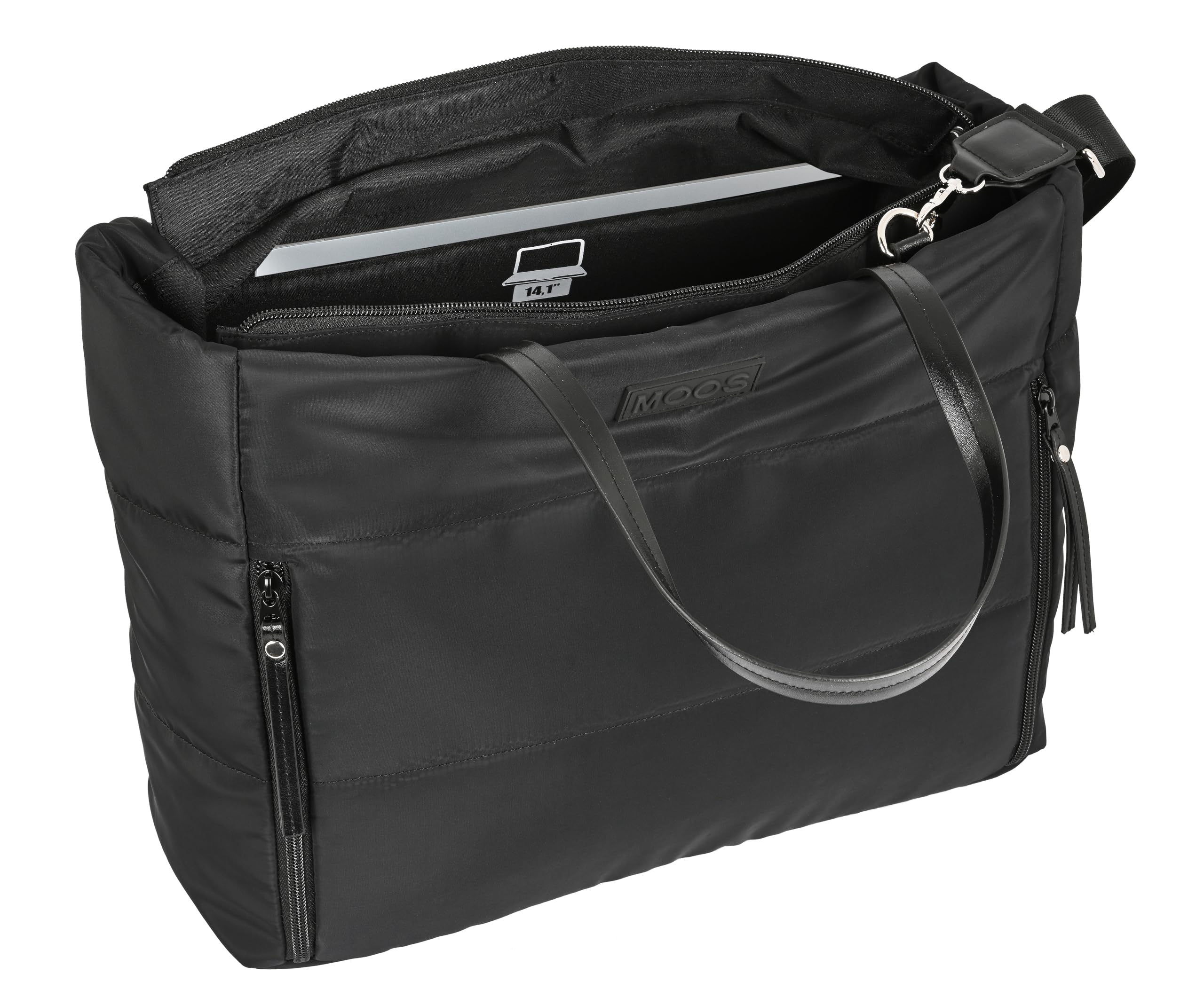 MOOS SAFTA Borsa per Laptop 14,1" Capsula Imbottita Nera 54x31x17cm