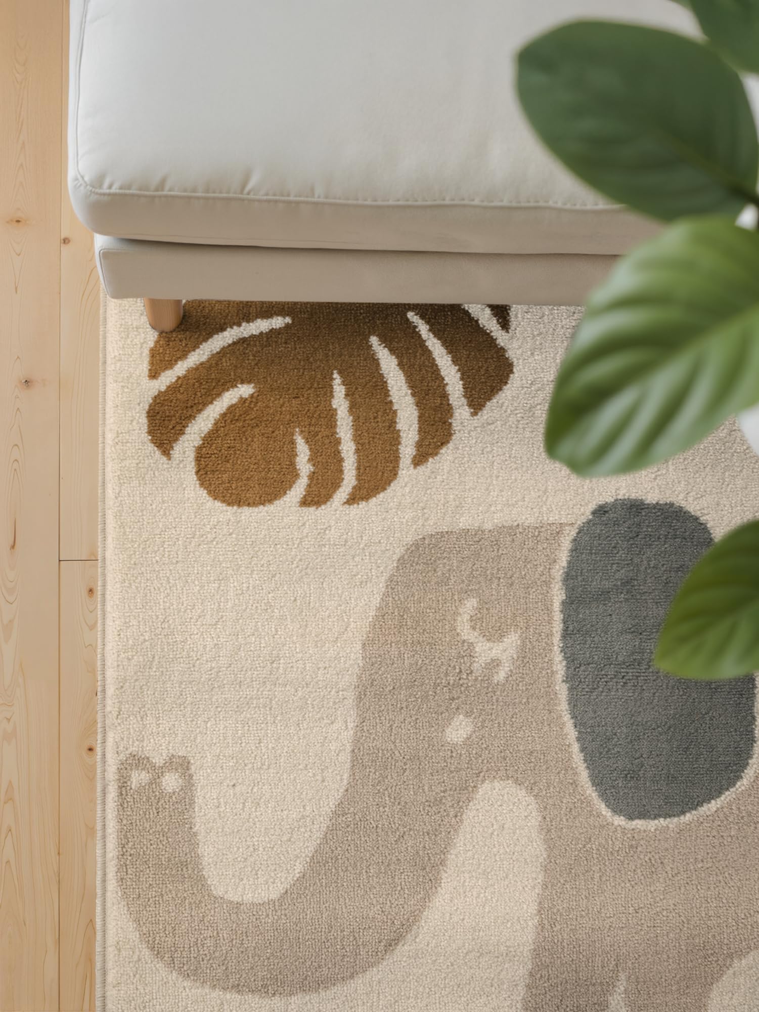 Hanse Home Adventures Kindertapijt - Safari, Zoo, speeltapijt, dierendesign, speelmat, kruiptapijt voor jongens en meisjes voor kinderkamer, tienerkamer, woonkamer - crème, meerkleurig, 160 x 235 cm