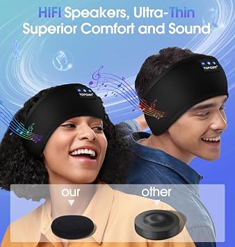 TOPOINT Bluetooth Headband and Bluetooth 3D Sleep Mask