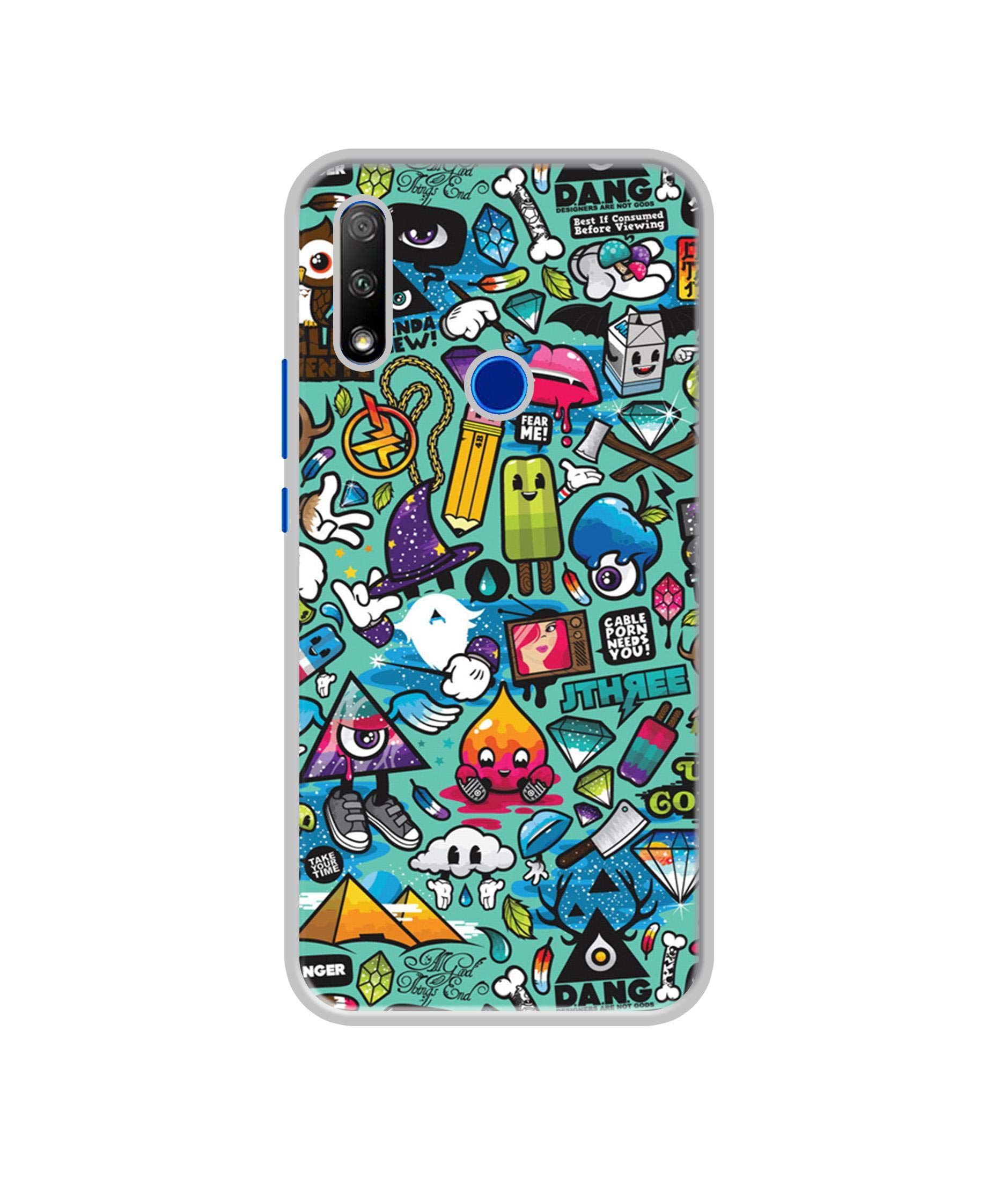Casotec Crazy Design Printed Silicon Soft TPU Back Case Cover for Honor 9X