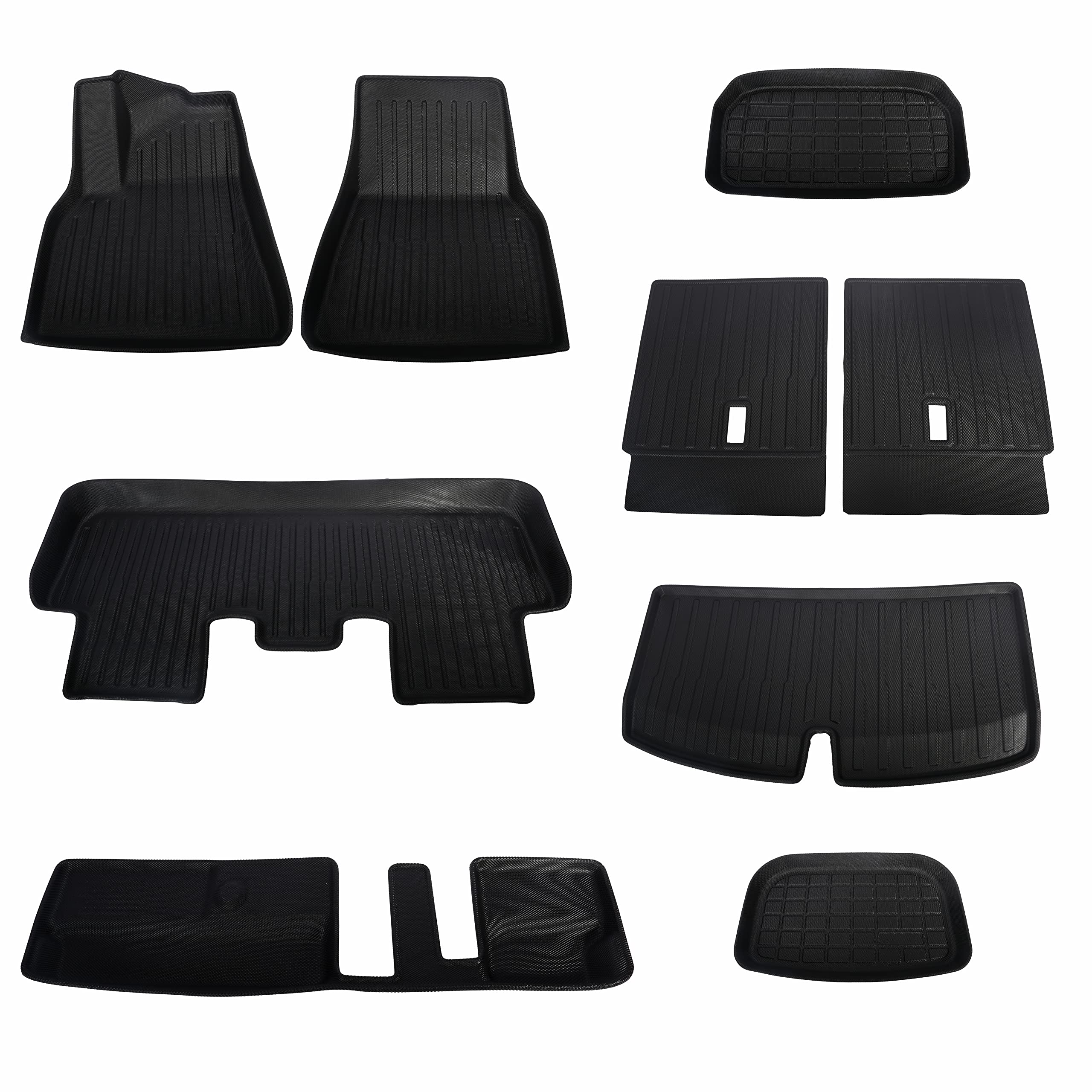 Photo 1 of Floor Mats, for Tesla Model Y 2020-2023, 7 Seater Accessories Full Set