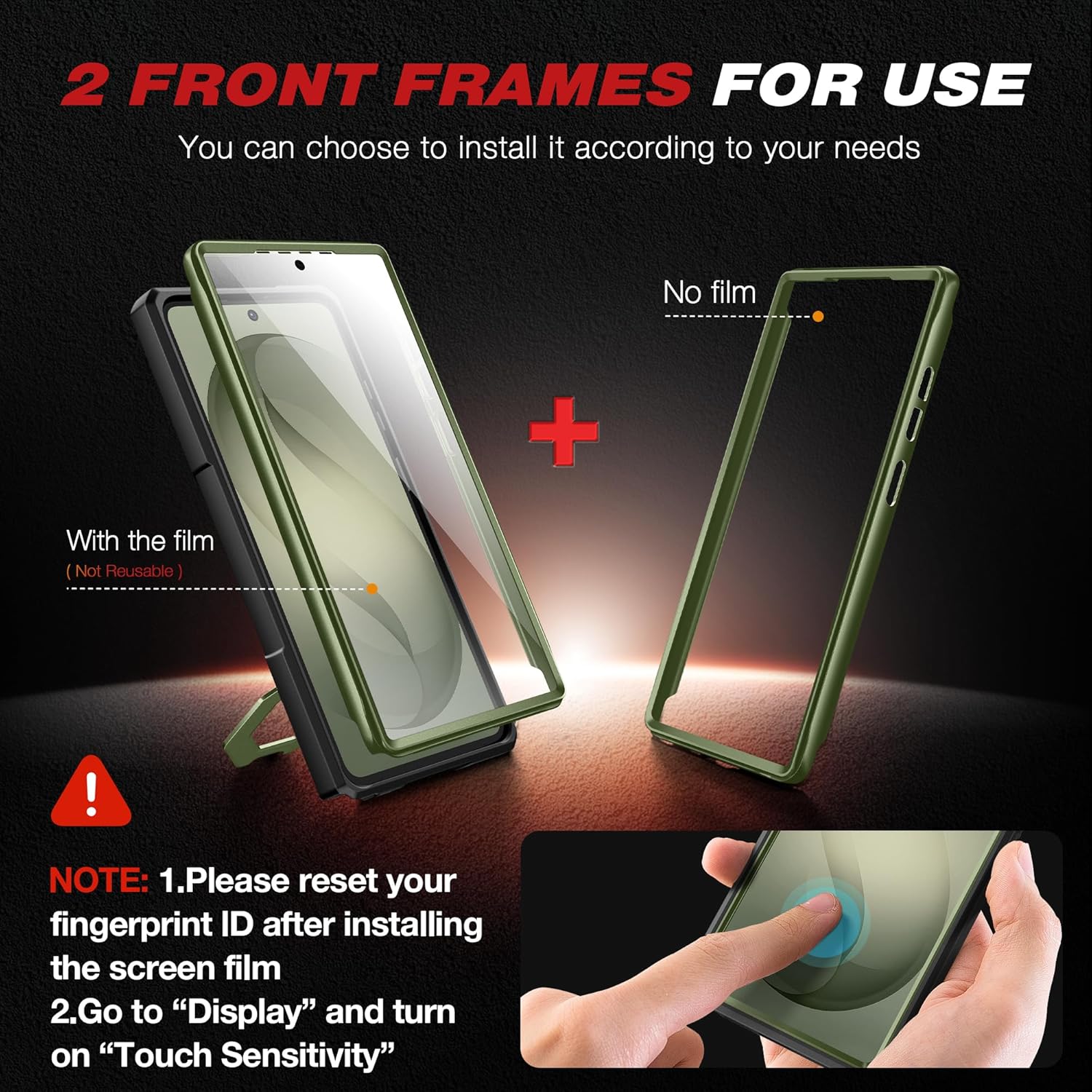 TONGATE Magnetic Stand for Samsung Galaxy S26 Ultra Case, Compatible with Magsafe, [Camera Cover & 2 Front Frames][Military Drop Protection] S26 Ultra Case Built-in Screen Protector & Belt Clip, Green