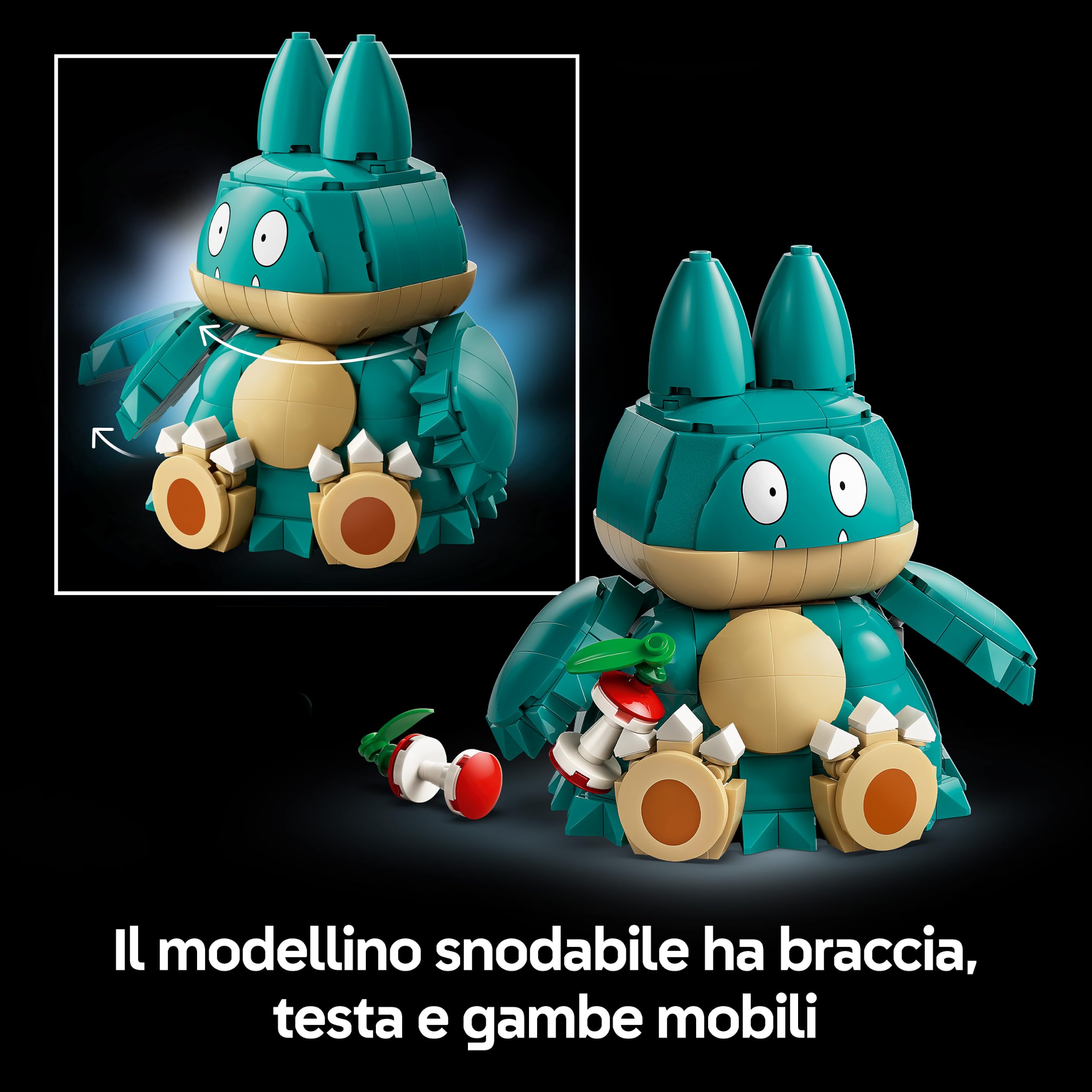 LEGO Pokémon Munchlax - Action Figure da Costruire per Adulti - Kit di Modellismo con Arti e Testa Snodabili - Decorazione Stanza da Gaming Fai da Te - Idea Regalo per Gamer da Collezione - 72150