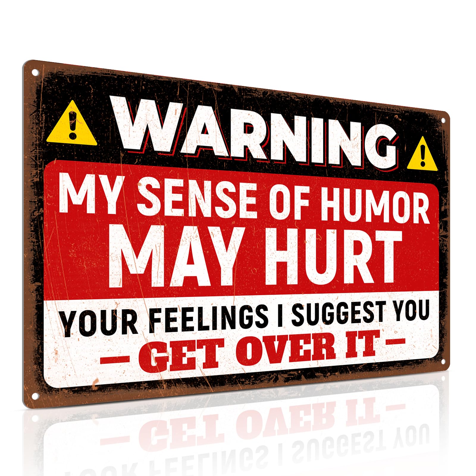 Vintage Metal Tin Sign Man Cave Decor, Warning For Garage Bar Gaming Room Decor - 8x12 Inches Custom Private Property Signs Outdoor