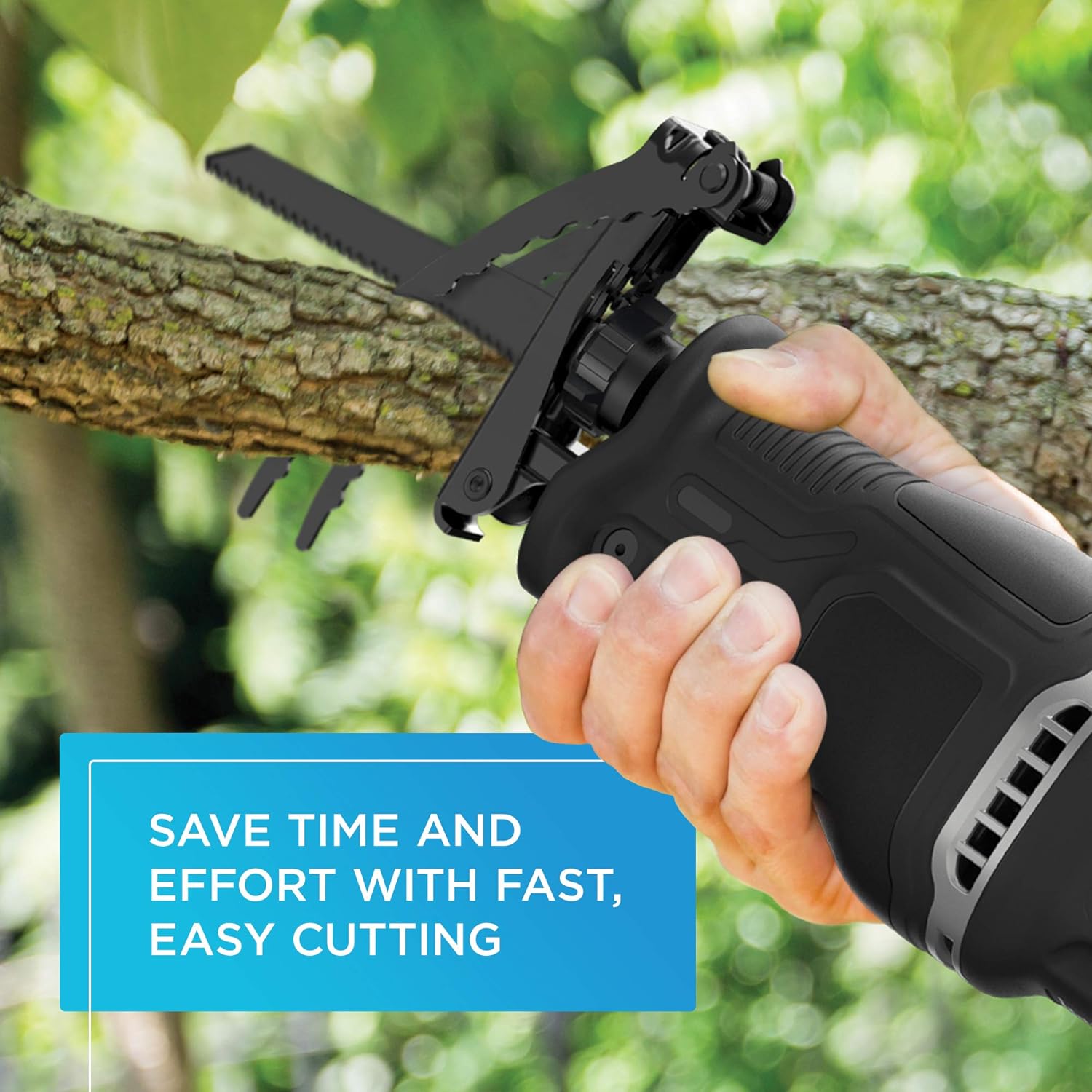 Black Friday Clearance beyond by BLACK+DECKER Electric Pruning Saw with Branch Holder, 7 Amp (BES302KAPB)