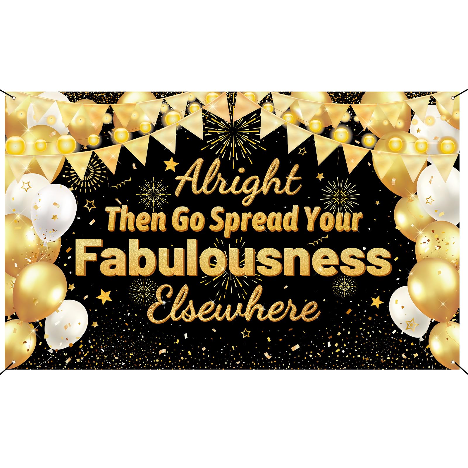 Farewell Party Decorations, Durable Polyester Going Away Party Decorations with Rope Washable & Reusable Coworker Leaving Backdrop for Coworker Goodbye Supplies