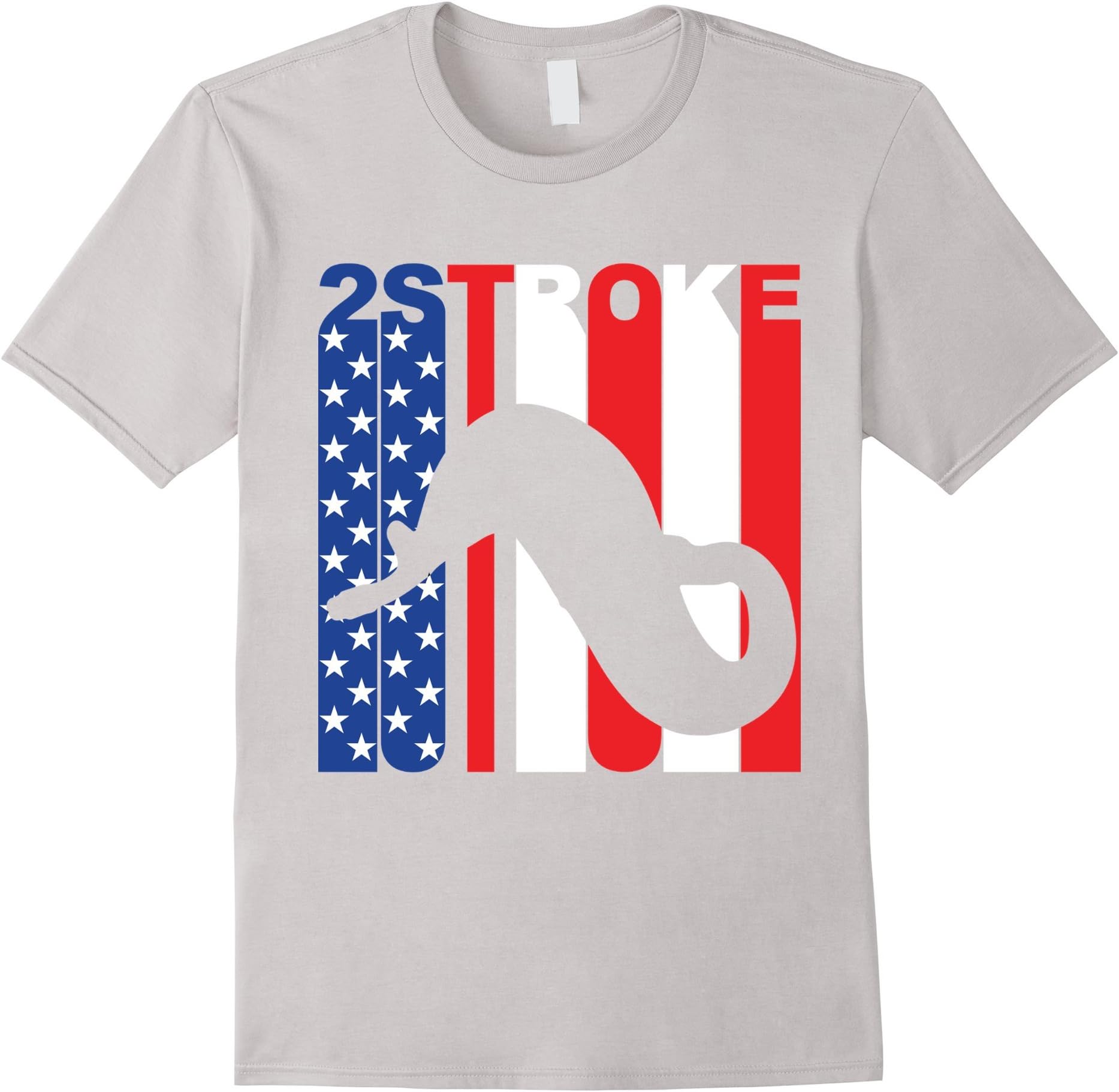 2 Stroke American Flag Motocross T-Shirt