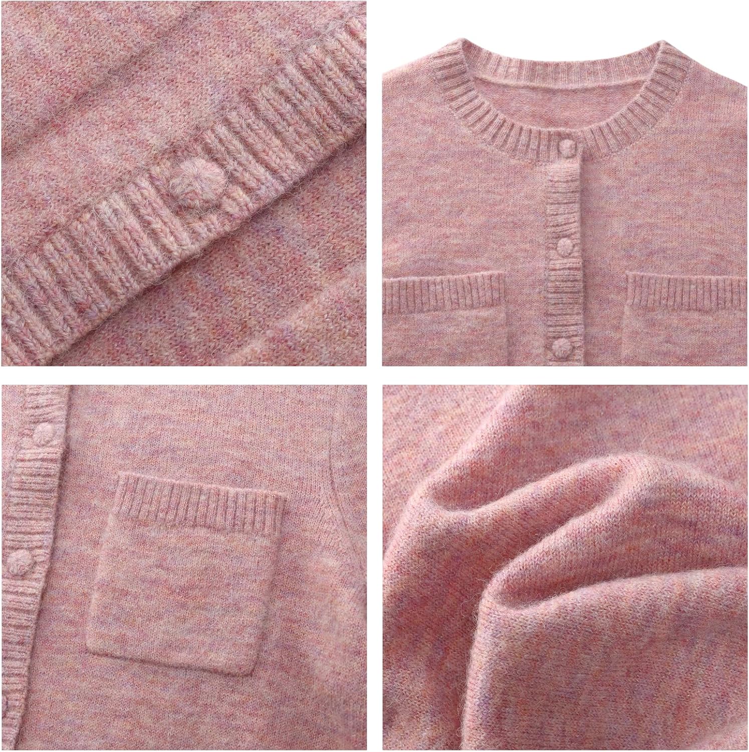 GOELIA Merino Wool Cardigan Sweaters for Women Trendy 2026 Open Front Button Down Long Sleeve Fit Spring Knit Cardigans