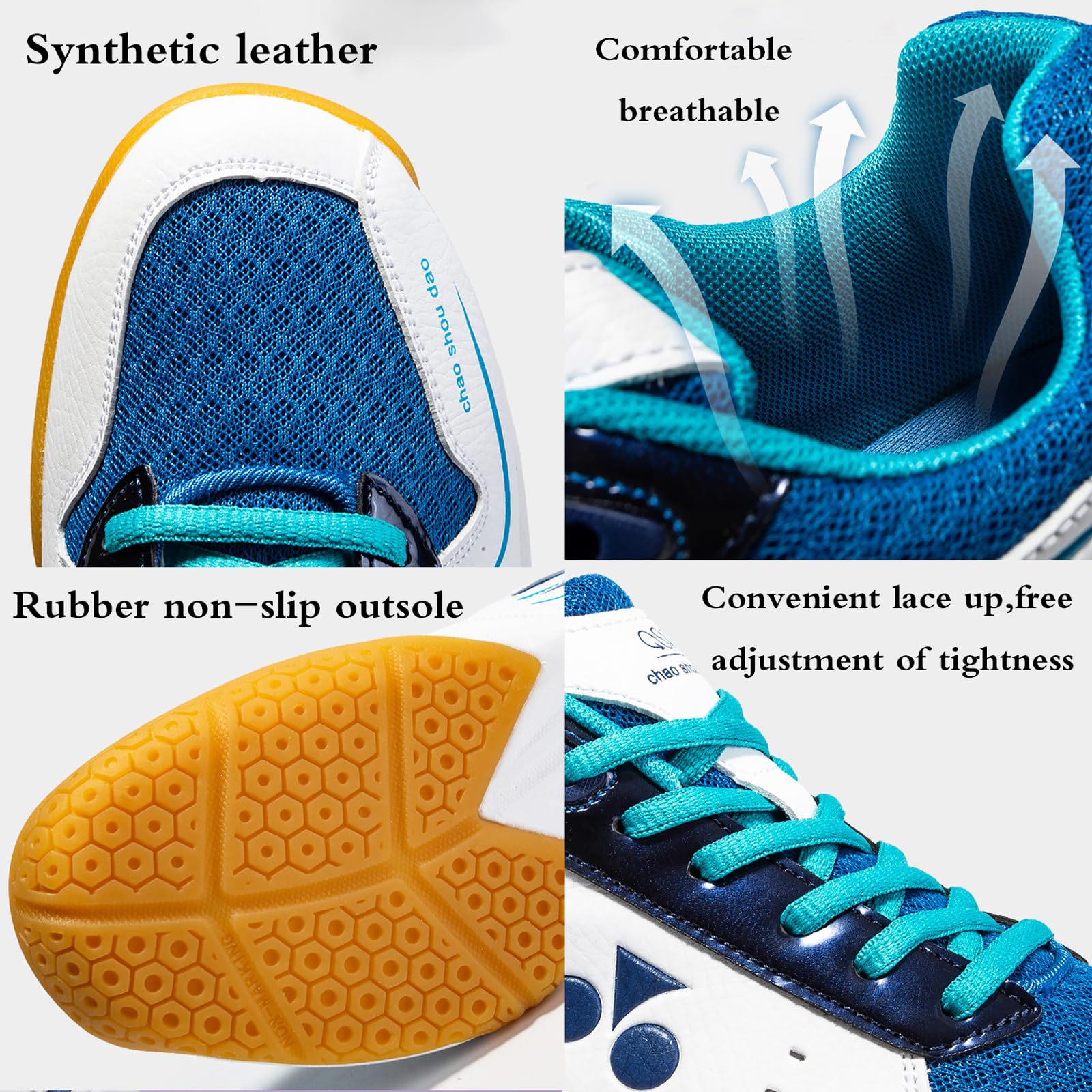 Zapatos De Tenis De Mesa,Zapatos De BáDminton,Zapatillas De Tenis BáDminton,Zapatillas Ligeras BáDminton,Transpirable,Resistente Al Desgaste,Anti Slip,para Diversas Ocasiones Diarias