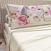 PETTI Artigiani Italiani – Lenzuola in Cotone con Federe in Stampa Digitale, Lenzuolo Singolo, Completo Letto Fantasia 328 Panna, 100% Made in Italy
