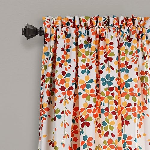 Miniatura 2 de Lush Decor cortina para ventanas con diseño de flores que caen