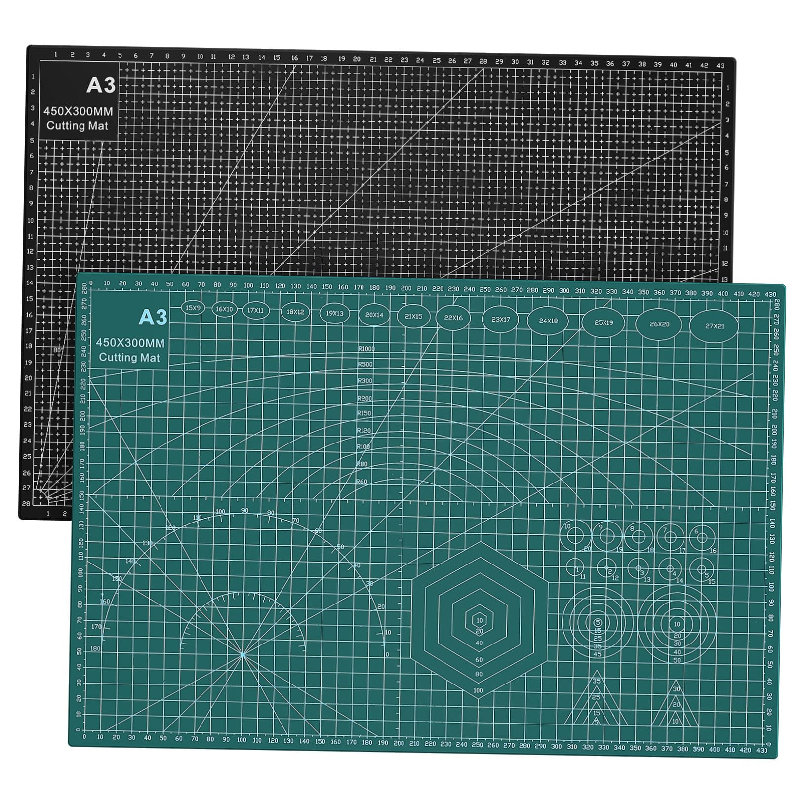 Tapete de Corte para Manualidades 2 Piezas Pvc de Doble Cara