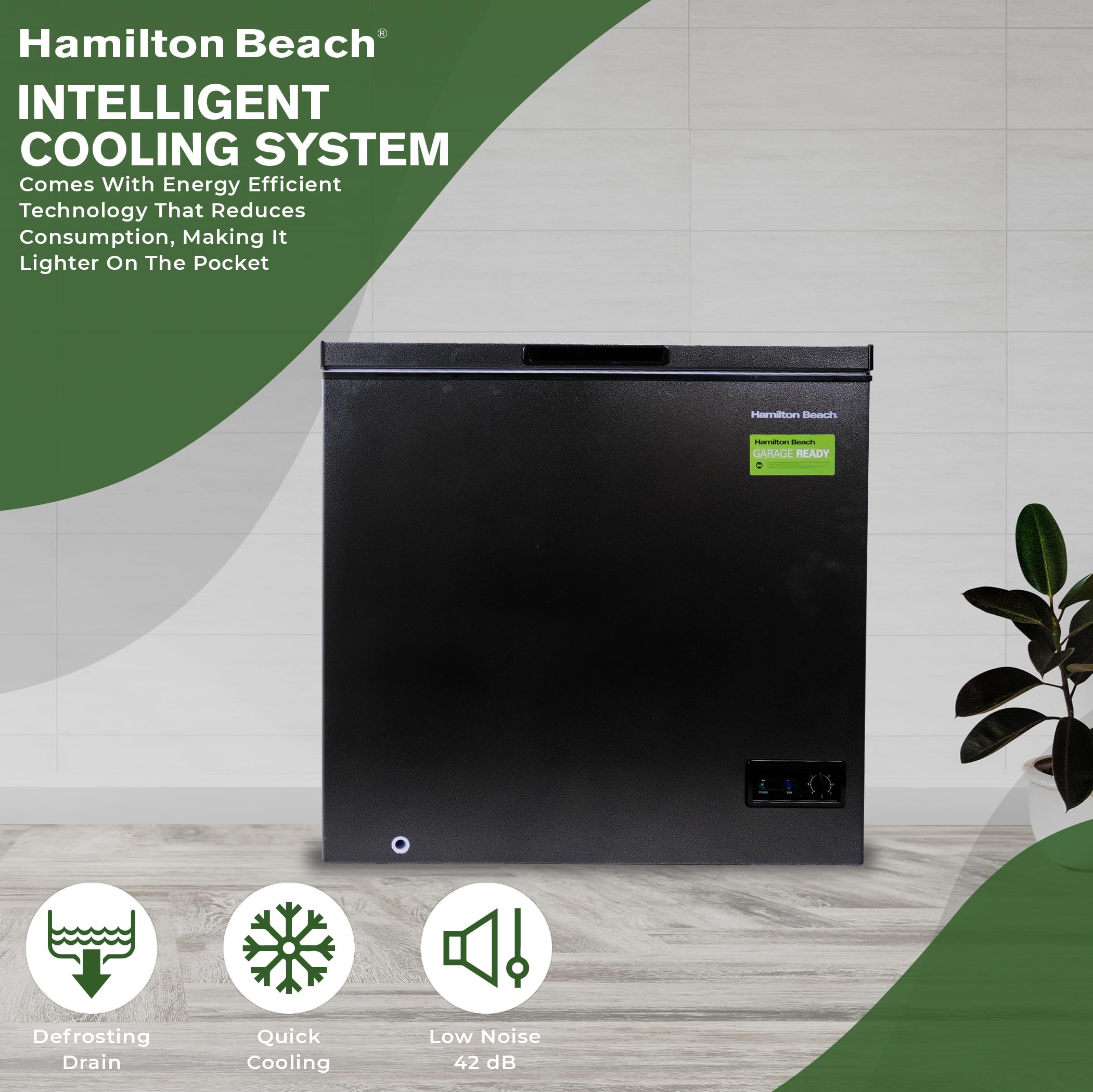 Hamilton Beach, Hbfrf713 Chest Deep Freezer, 7 Cu. Ft. Capacity, Granita Rugged Design-Adjustable Thermostat-Removable Vinyl Coated Wire Basket-Easy Defrost Drain on Fridge.com - View 6