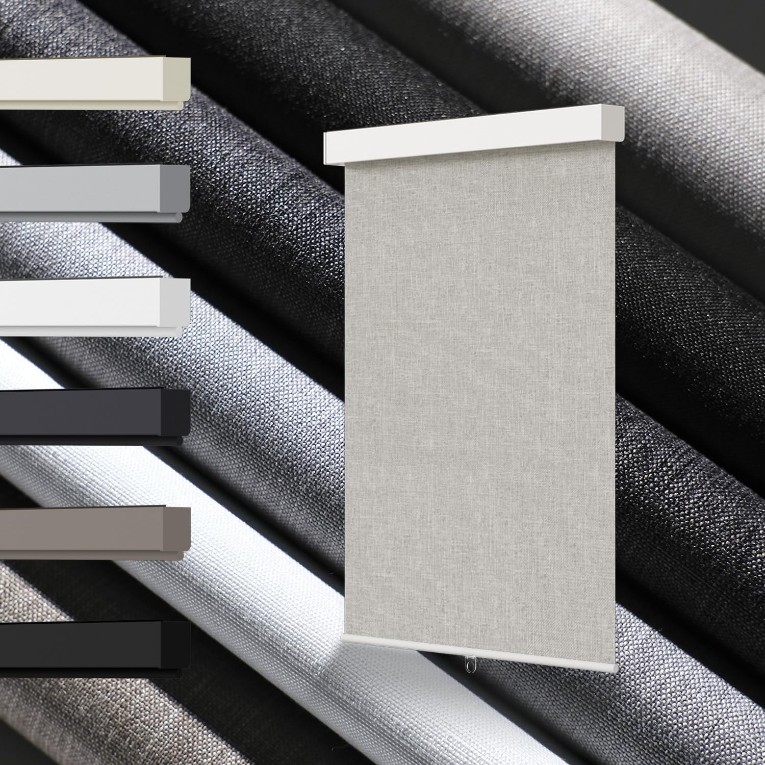 Blindify Blackout Roller Shades, Cordless Roller Blinds for Windows, Thermal Insulated Fabric Window Shades UV Protection for Home, Office, Bedroom, Door, Beige, 24