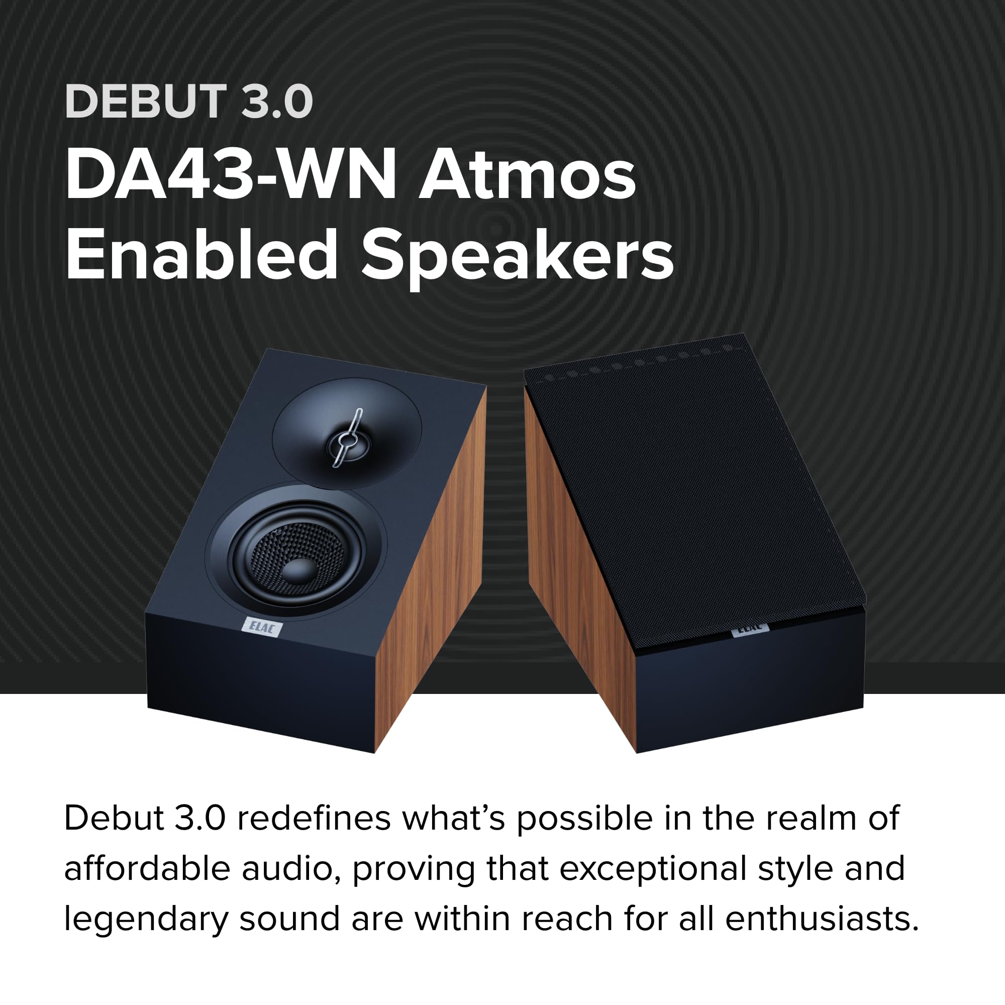 Amazon.com: ELAC Debut 3.0 DA43-WN Atmos-Enabled On-Wall Speakers