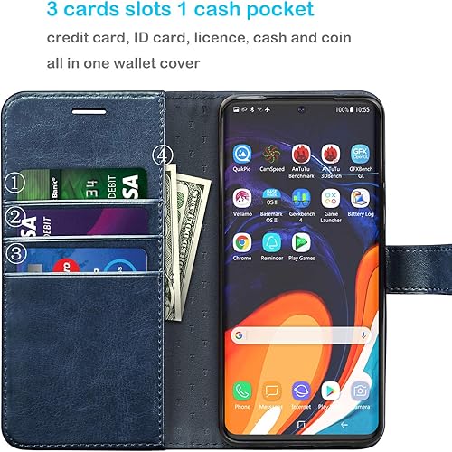 Miniatura 3 de Tekcoo Funda para Galaxy S20 Plus, funda tipo cartera para Galaxy S20 Plus, bloqueo RFID, ranuras para tarjetas de crédito en efectivo, de piel