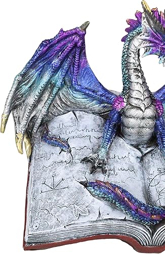 Miniatura 7 de Ebros Gift World of Wizardry and Hechicería Lanzador de hechizos Fantasía Dragón de Bibliografía Emergente de Hechizos Libro con Runas Mágicas