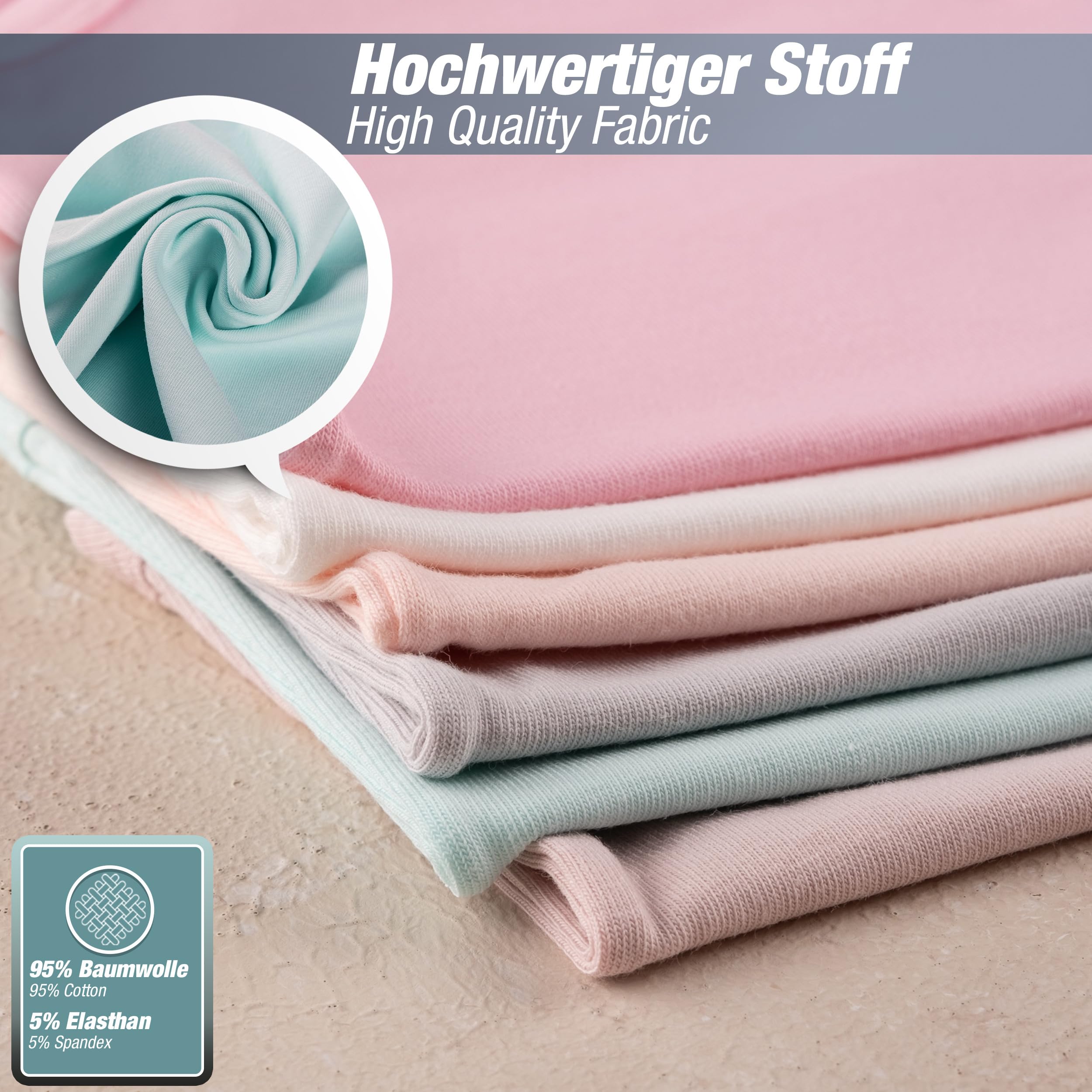LOREZA ® 6 Camisetas de Tirantes Interiores para Niña Ropa Interior 2-15 años