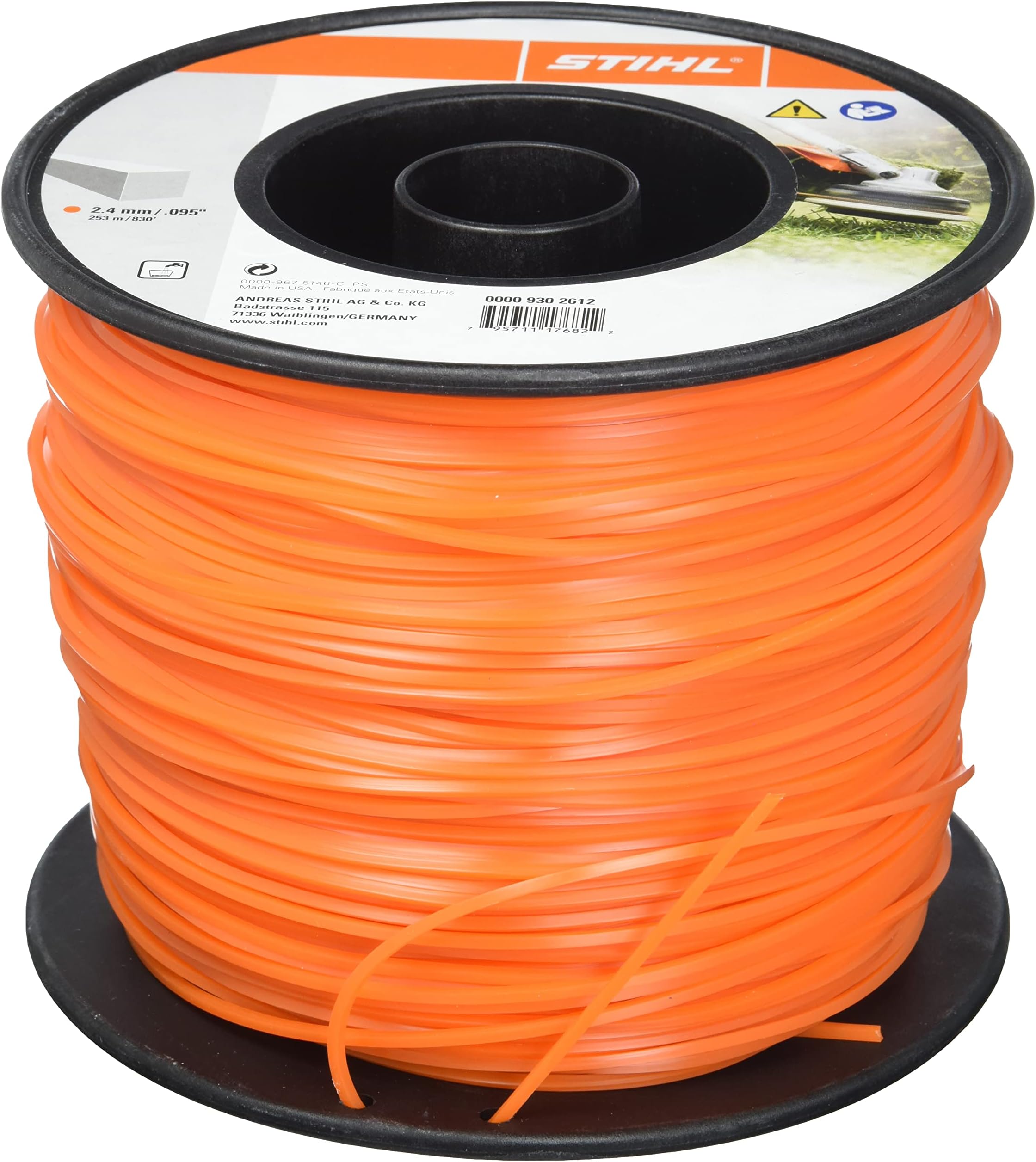Stihl Mowing Line Square 2.4 mm x 253 m Orange