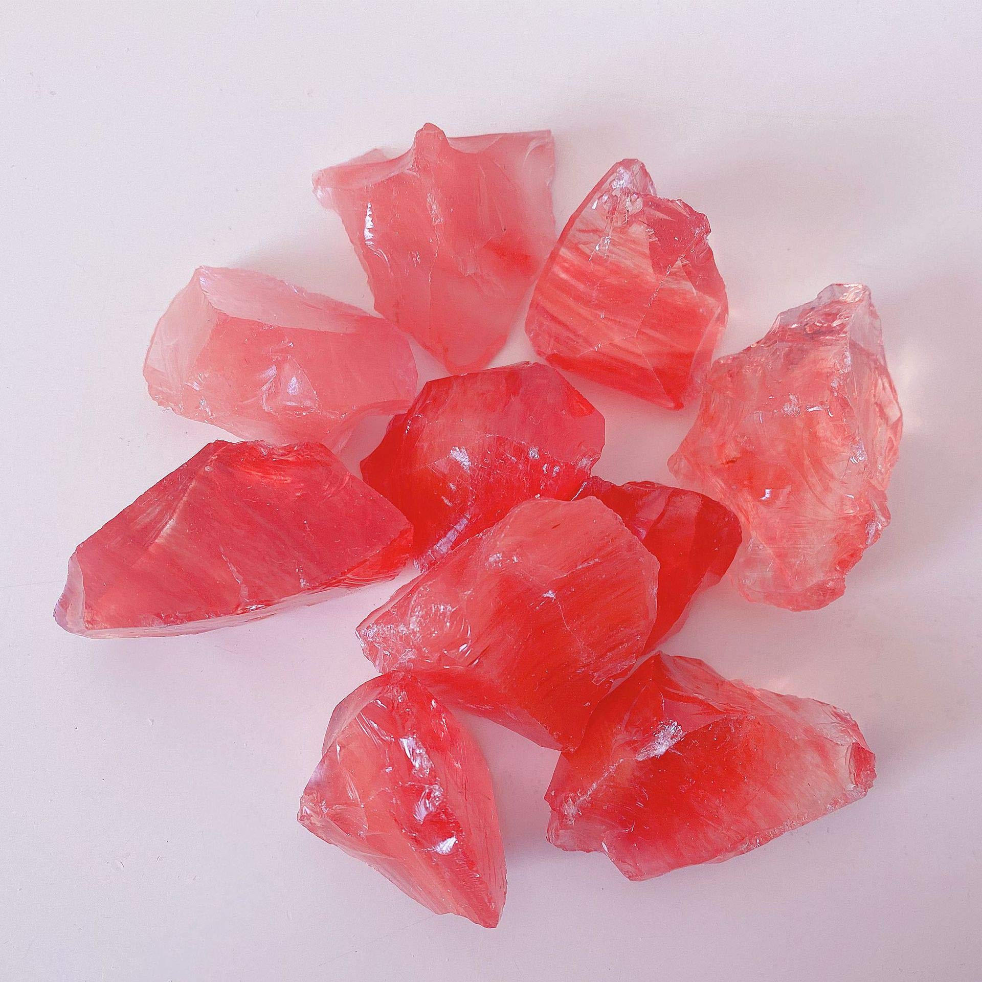 Naturalny kryształ 100g 1-3 cm czerwony arbuz naturalny kryształ dekoracja wnętrz kamień akwarystyczny kolekcje domowe