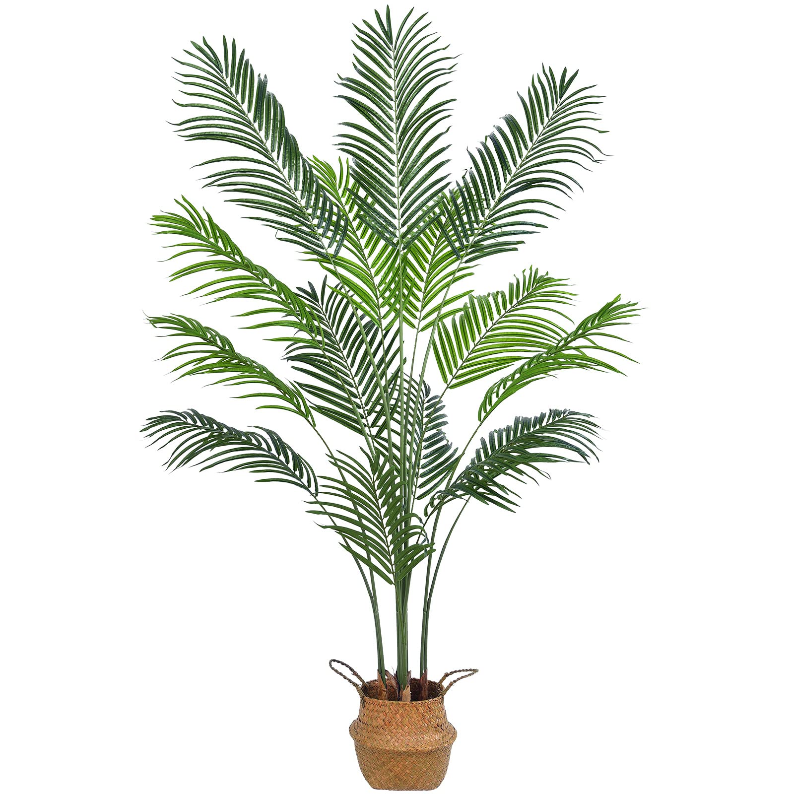 Hanamono 5.25ft Artificial Majesty Palm Tree, Potted Faux