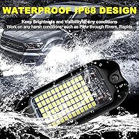 Vista 4 de Nicoko 4Pods - Luces LED de roca puras blancas de 72 unidades con chips SMD de 72w, luces súper brillantes para vehículos todoterreno, barco, bajos