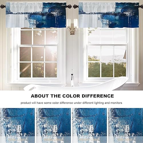 Miniatura 940 de Cenefas de cocina modernas con patrón de cobre marrón dorado para ventanas, cenefas opacas abstractas de marcas de arañazos y cortinas opacas