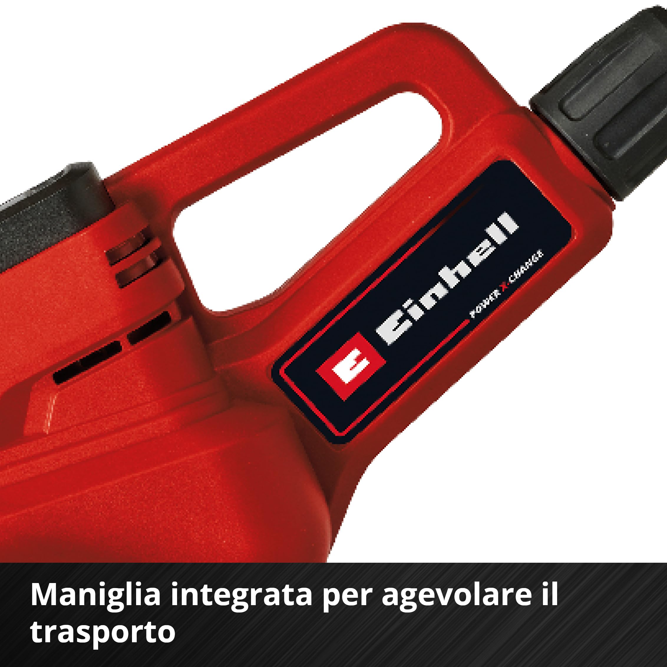 Einhell Motozappa a batteria, 18 V, agli ioni di Li, regolazione della velocità, lama scarificatrice, presa aggiuntiva, senza batteria o caricabatterie, colore: rosso/nero