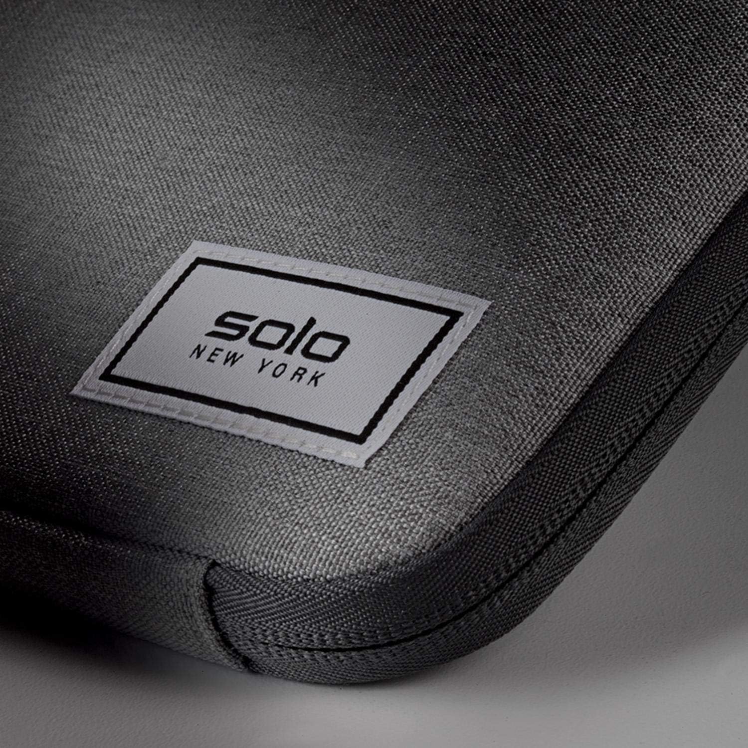 Solo New York Laptop Bag Sleeve for Women & Men - Travel Case for Computer & Tablet, Fits up to 15.6" Laptops, Fully Padded, Lightweight Construction, Durable Zippers - Re:Focus, Gray