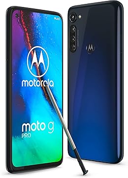 Motorola Moto G pro 6 4 FHD o notch display Qualcomm Snapdragon SD665 stylus pen 48MP main camera 4000 mAH battery Dual SIM 4 128GB Android 10 Mystic Indigo