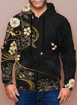 和柄 龍 金 ゴールド ラメ ビッグ プリント スウェット パーカー 竜 桜 絡繰魂 粋 からくりだましい いき 龍虎 刺繍 和柄 長袖パーカー