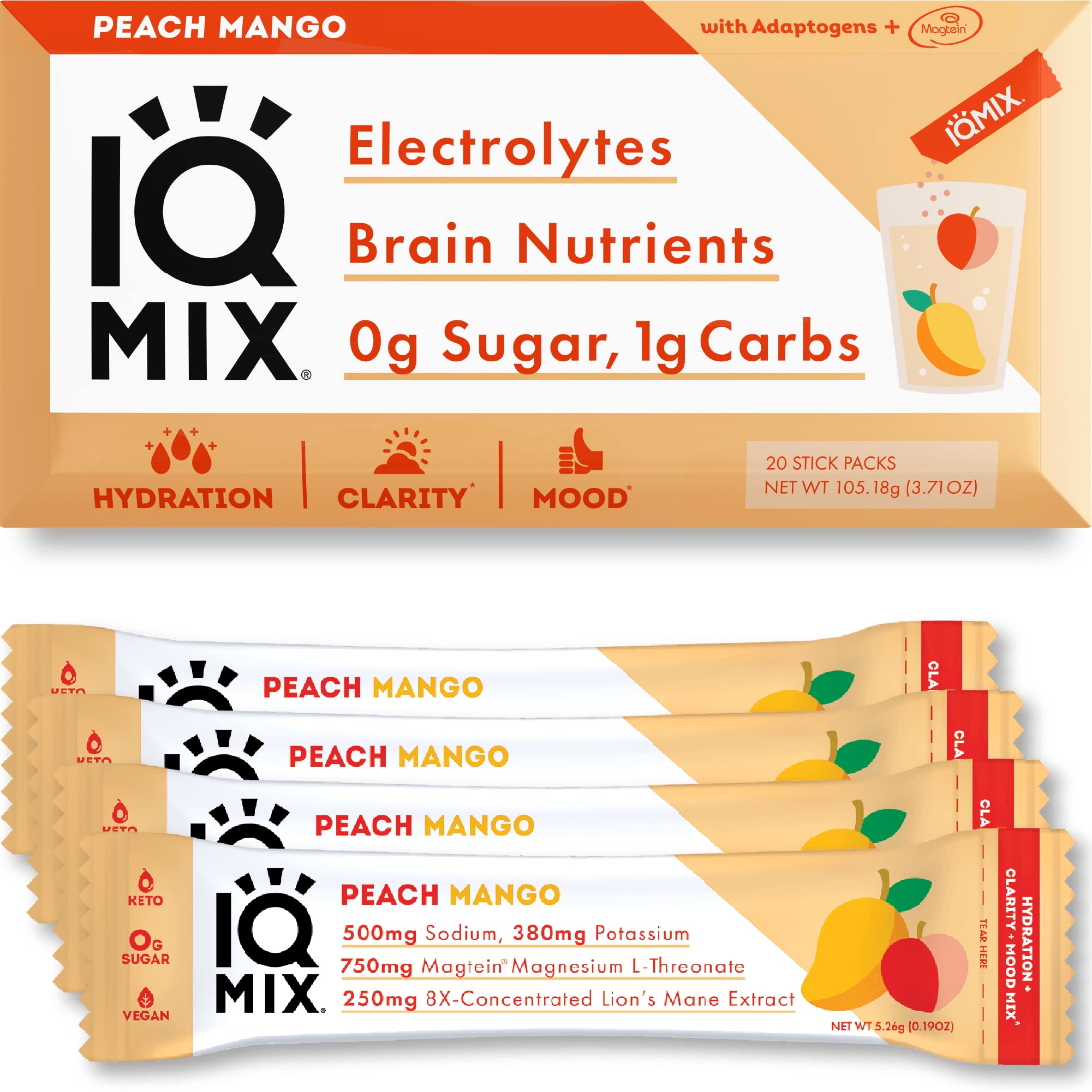 Buy IQMIX Sugar Free Electrolytes Powder Packets Hydration Supplement