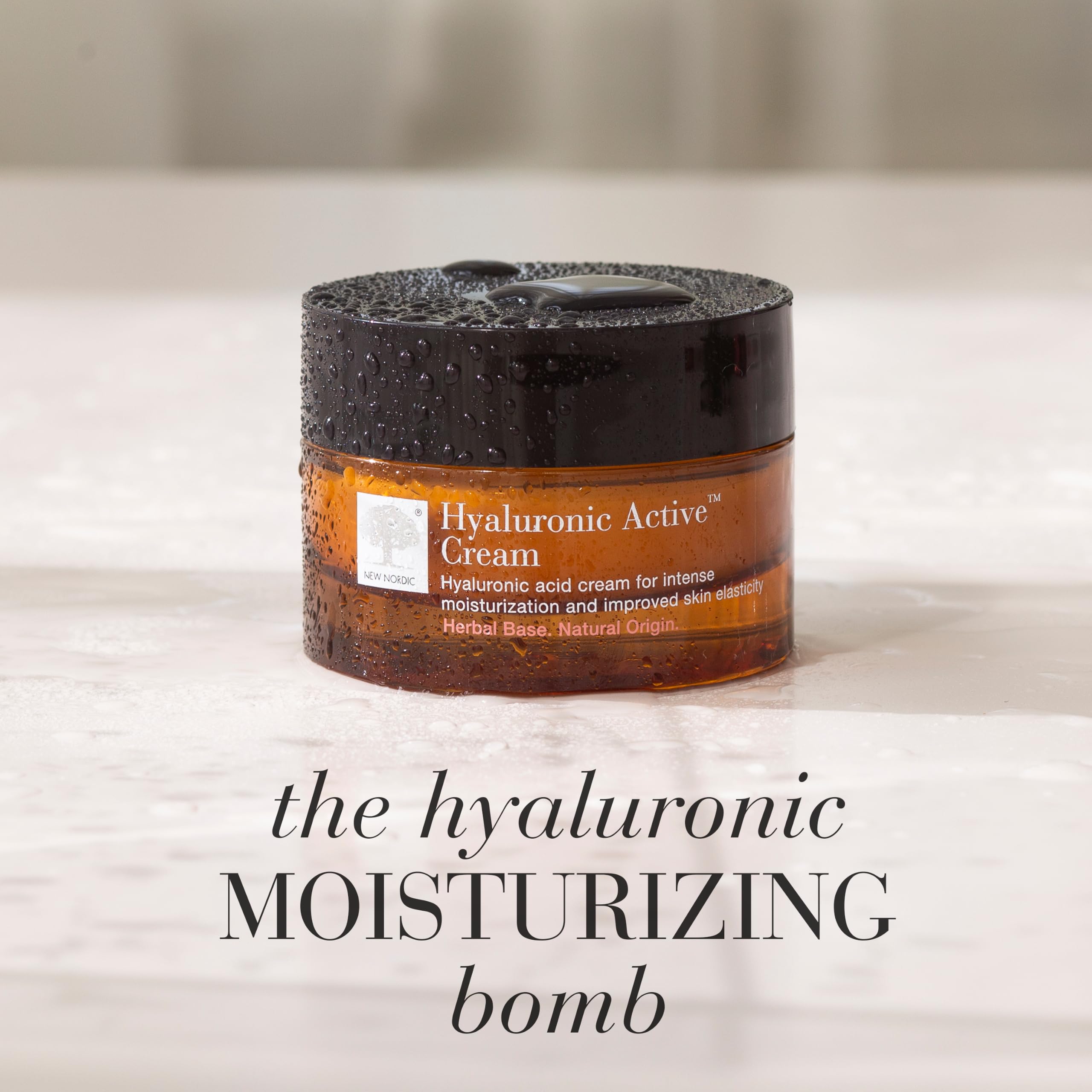 New Nordic - Crème Hyaluronic Active - Crème Visage Repulpante - Acide Hyaluronique, Argousier, Beurre de Karité - 50 ML