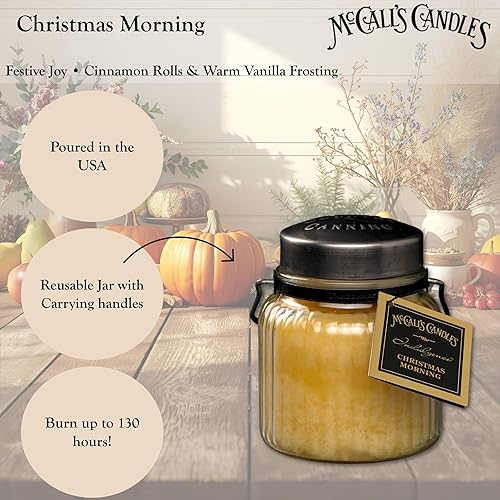 Vista 189 de McCall's Candles Manzanas y calabazas Vela perfumada de 18 onzas Colección Indulgence Doble mecha Tarro ranurado Vertido en Estados