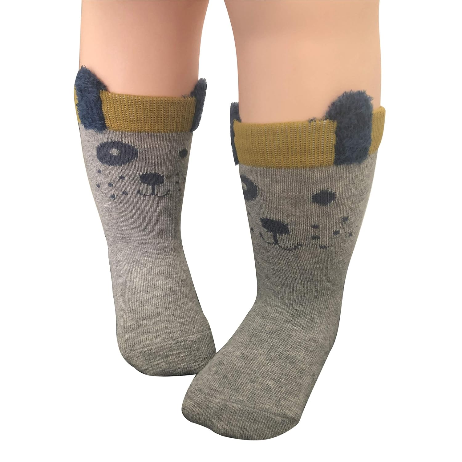 6 Pairs Toddler Non Skid Anti Slip Crew Socks With Grips For 1-3T Baby Boys Ankle Walker Cartoon Footsocks Sneakers Socks