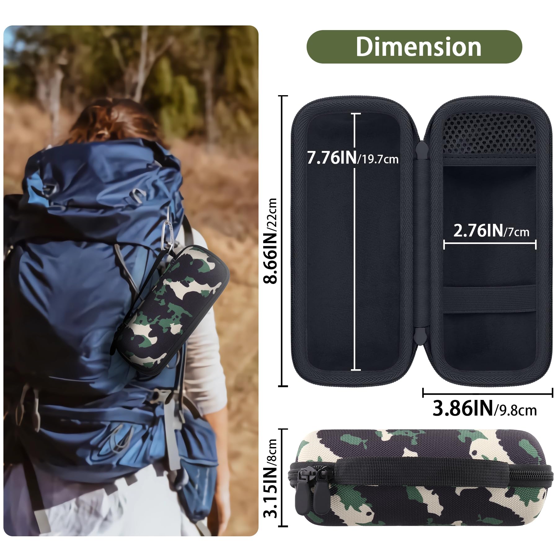 co2CREA Twarde etui podróżne do kompaktowego głośnika Bluetooth JBL Grip, tylko etui