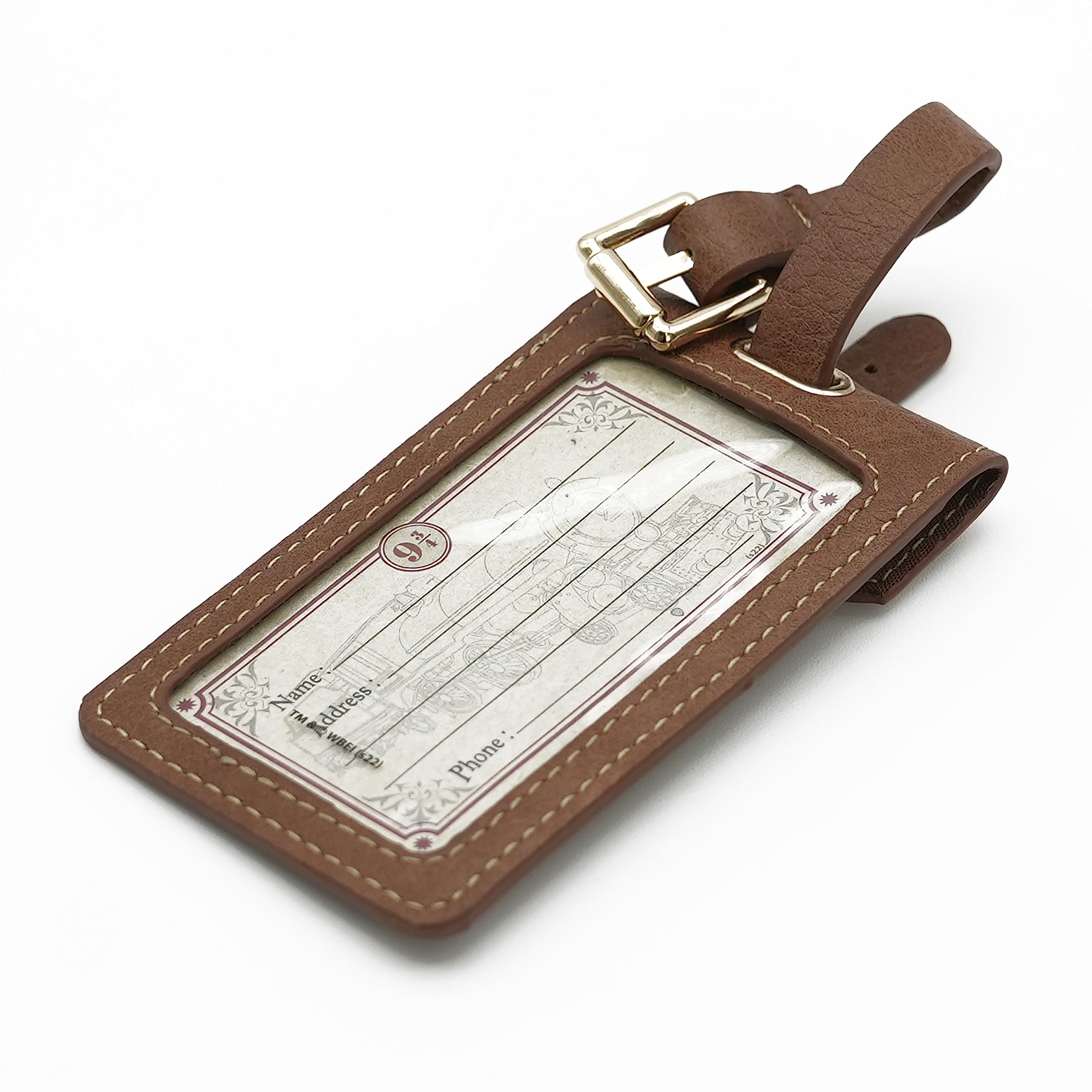 Etichetta Per Bagagli Harry Potter In Pelle Riciclata, Casa Ravenclaw Blu, Con Dettagli In Oro E Inserito Per Dati, Accessorio Da Viaggio Originale - 2