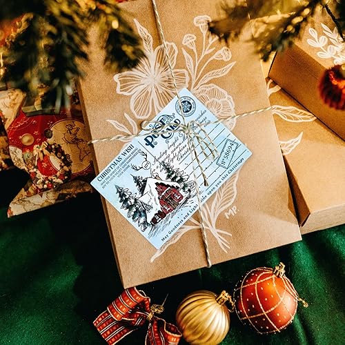 Miniatura 5 de GLOBLELAND Sellos transparentes transparentes para postales de Navidad, fondo de texto retro, láminas de sello de relieve de pájaros, sellos