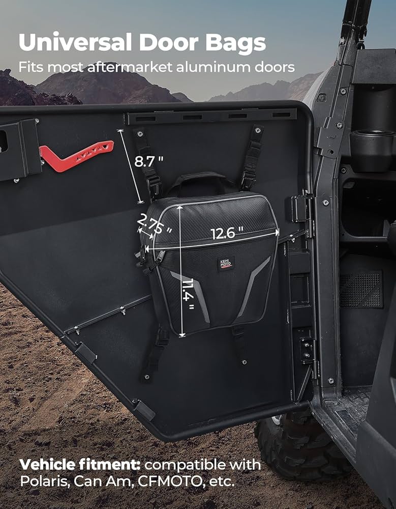 Amazon.com: KEMIMOTO 2 Pack UTV Door Bags, Universal Side Door