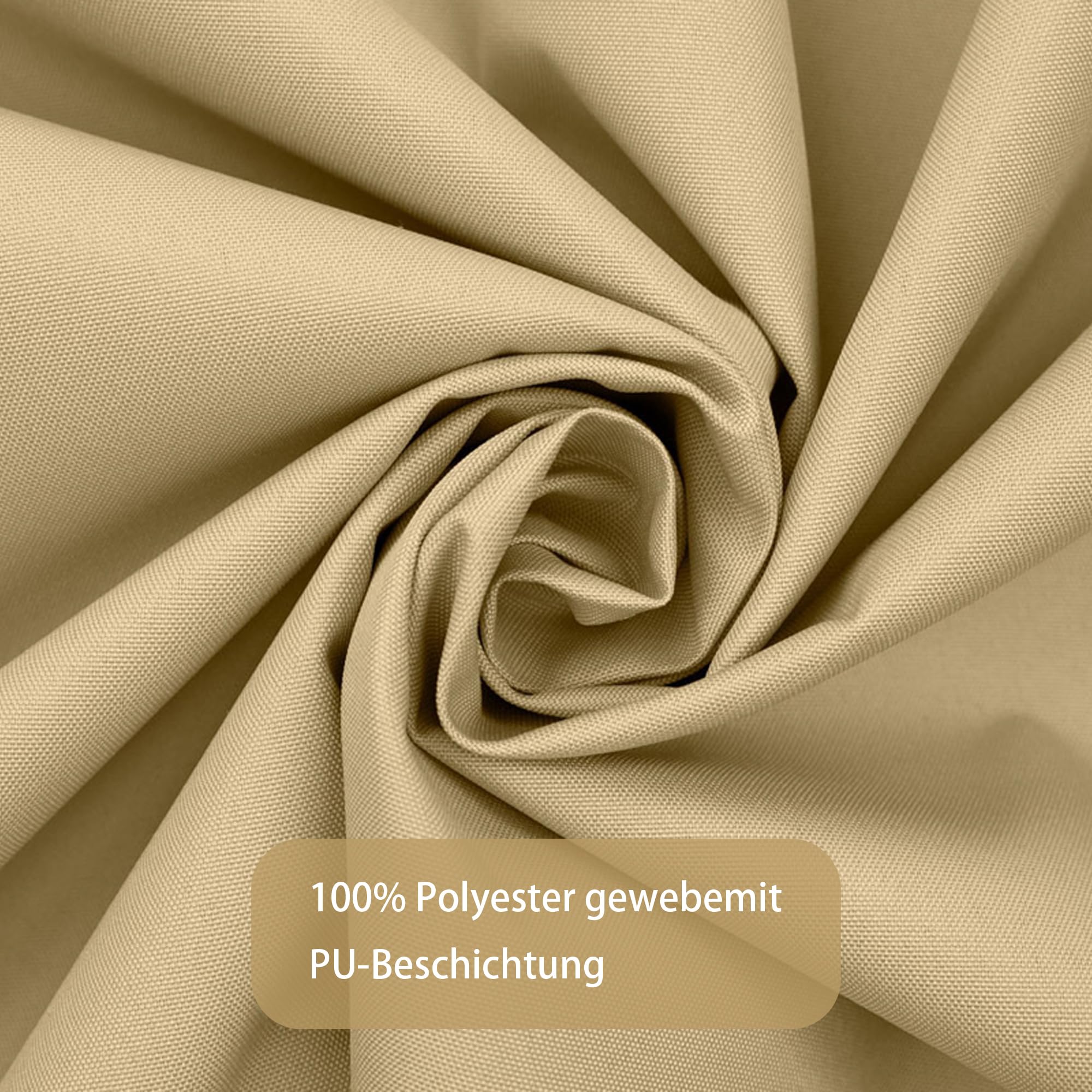 Wodoodporny prostokątny żagiel przeciwsłoneczny, 100 x 100 cm, ochrona przed promieniowaniem UV, wiatroszczelny baldachim z linami i przelotkami, do patio, pergoli, podwórka, piaskowo-biały