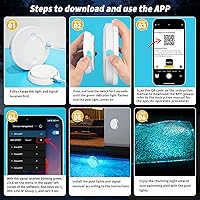 Vista 2 de Homly - Luces de piscina recargables sumergibles con control de aplicación inalámbrica, luces LED inteligentes impermeables subacuáticas controladas