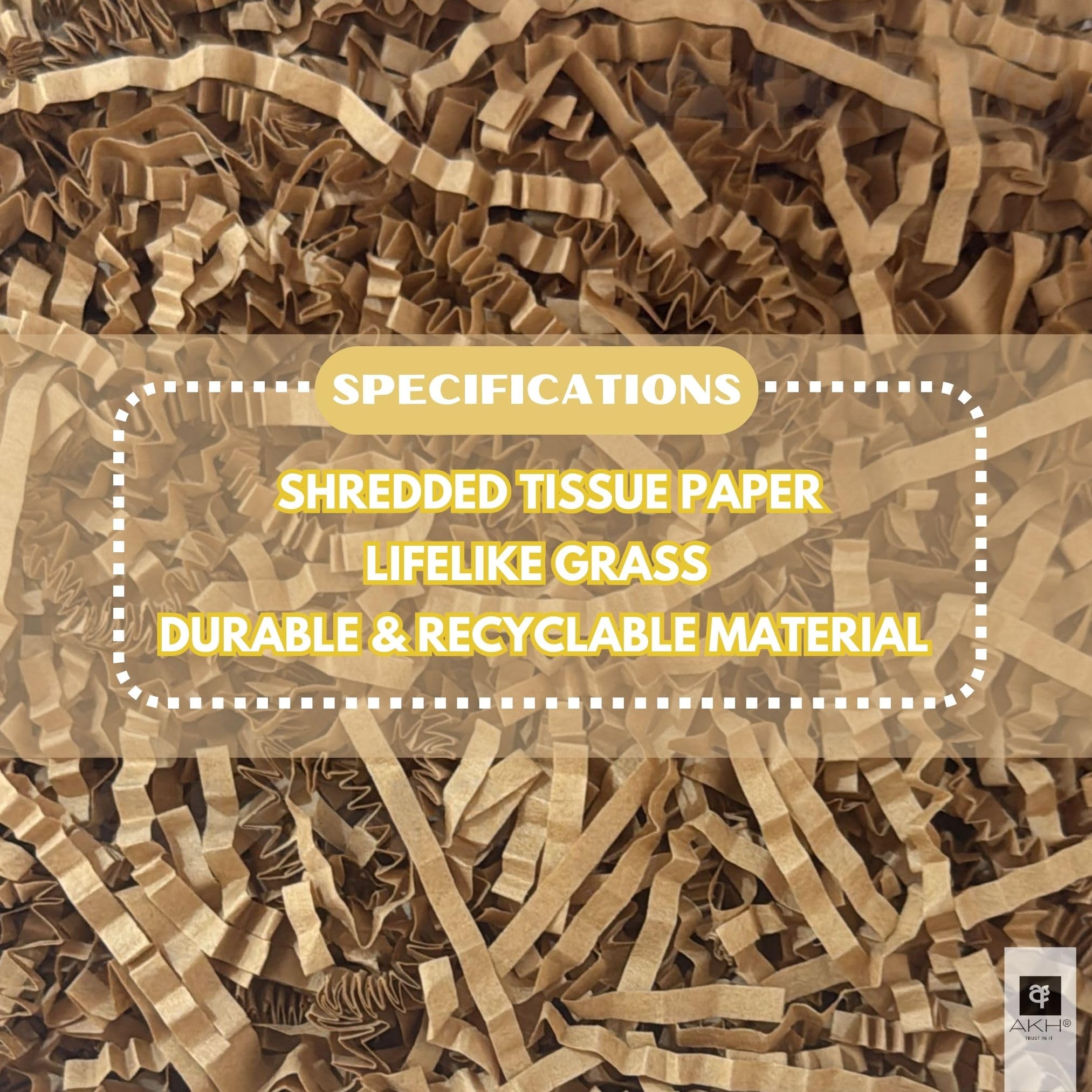 AKH® Easter Grass Shredded Paper, Brown - Image 3