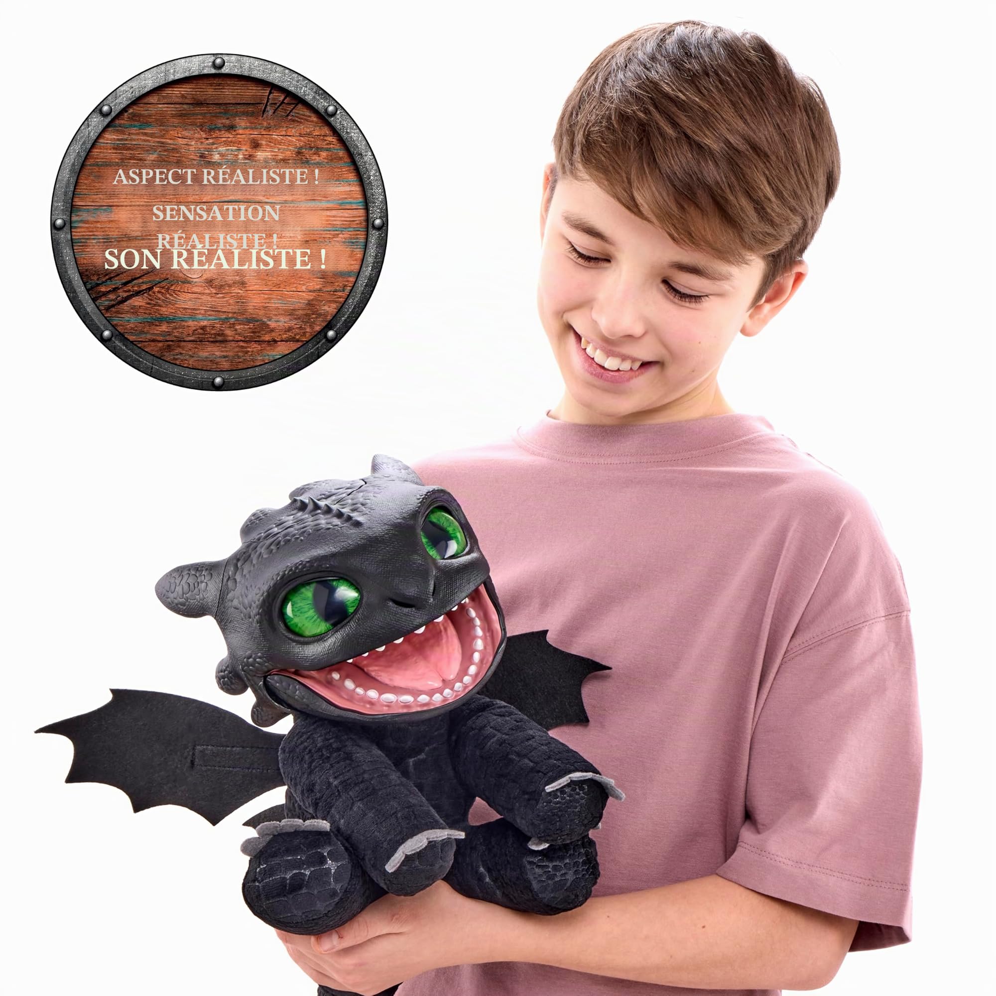 WOW! Stuff HTTYD Toothless Puppetronic par RealFX, Incroyable Animatronic Toothless avec Certification 1ère édition, Apparence, Sensation et Son réel, Plus de 50 Combinaisons d'action et de Son, 25,5
