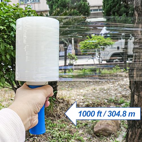 Miniatura 4 de BOMEI PACK Plastics - Mini película elástica industrial de repuesto de 5 pulgadas x 1000 pies, calibre 80 para mudanza, envoltura de embalaje de