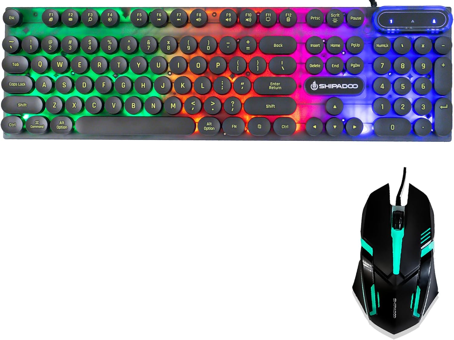 RGB Gaming Mouse and Keyboard, Shipadoo 104 Keys Gaming